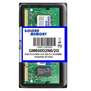MEMORIA RAM DDR2 2GB / 800MHZ / PC-6400 / SODIMM / GOLDEN / LAPTOP